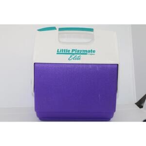 Vintage Igloo Little Playmate Elite Cooler Purple Teal Made in USA 1990s
